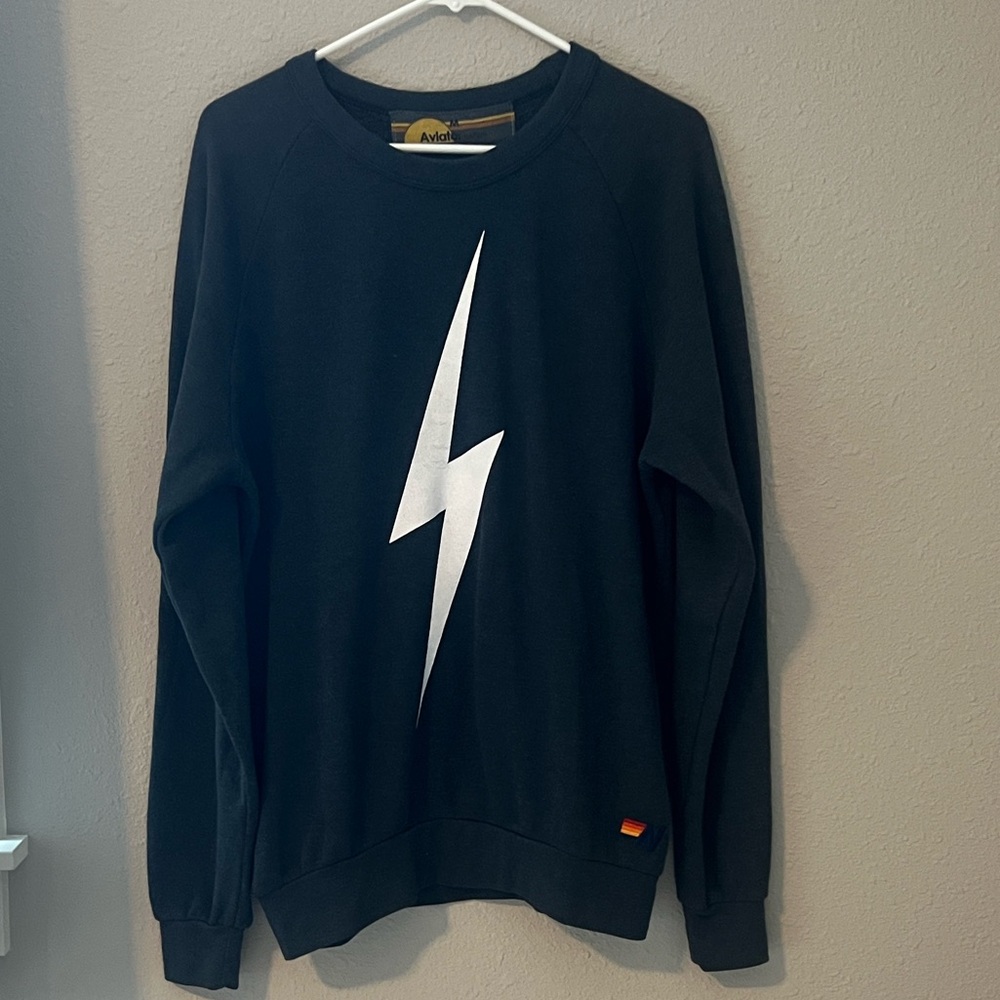 Aviator nation Bolt crew sweatshirt medium charcoal. Only worn a few times